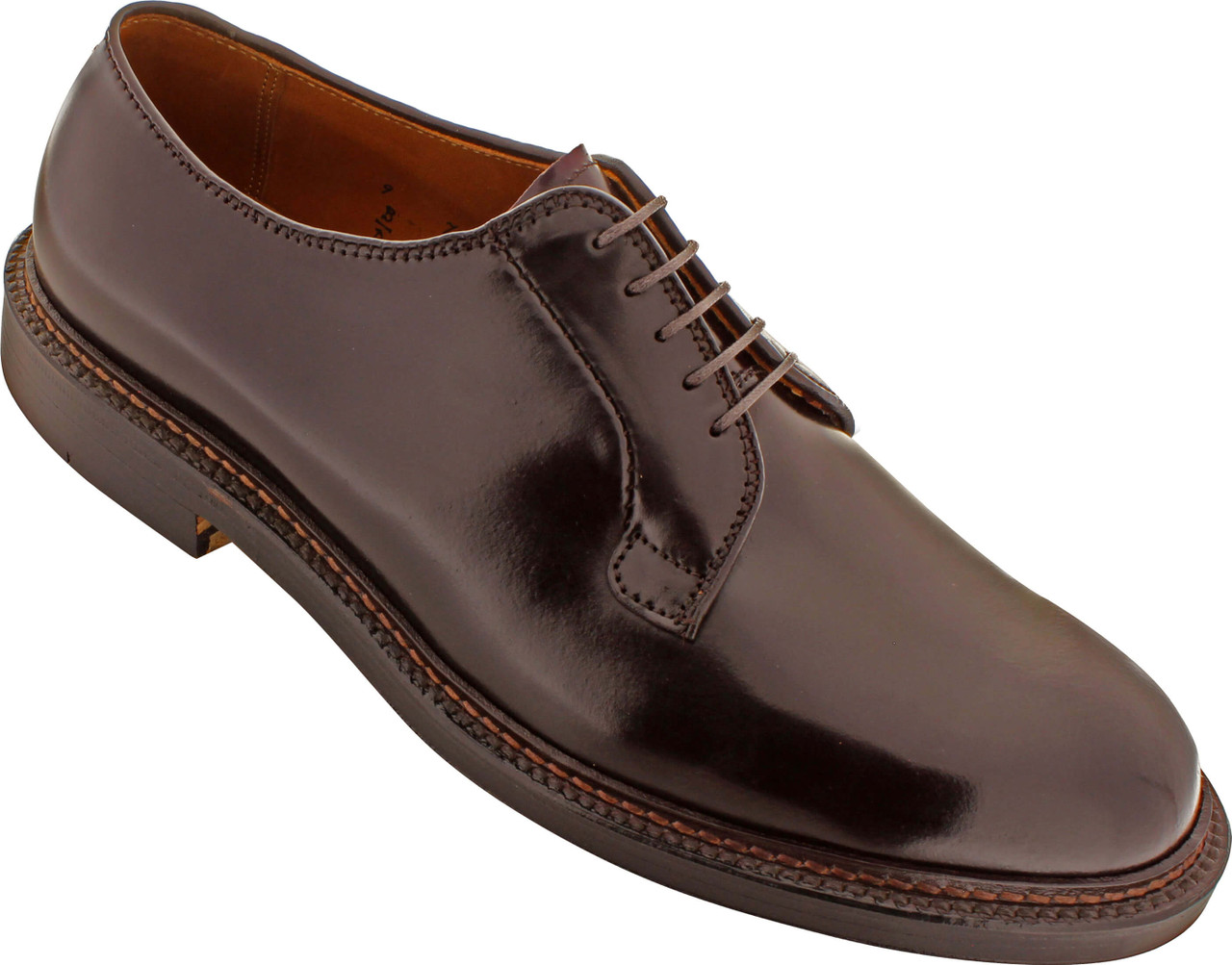 Alden Plain Toe Blucher 990 en Shell Cordovan Color #8 — la sabata americana de referència