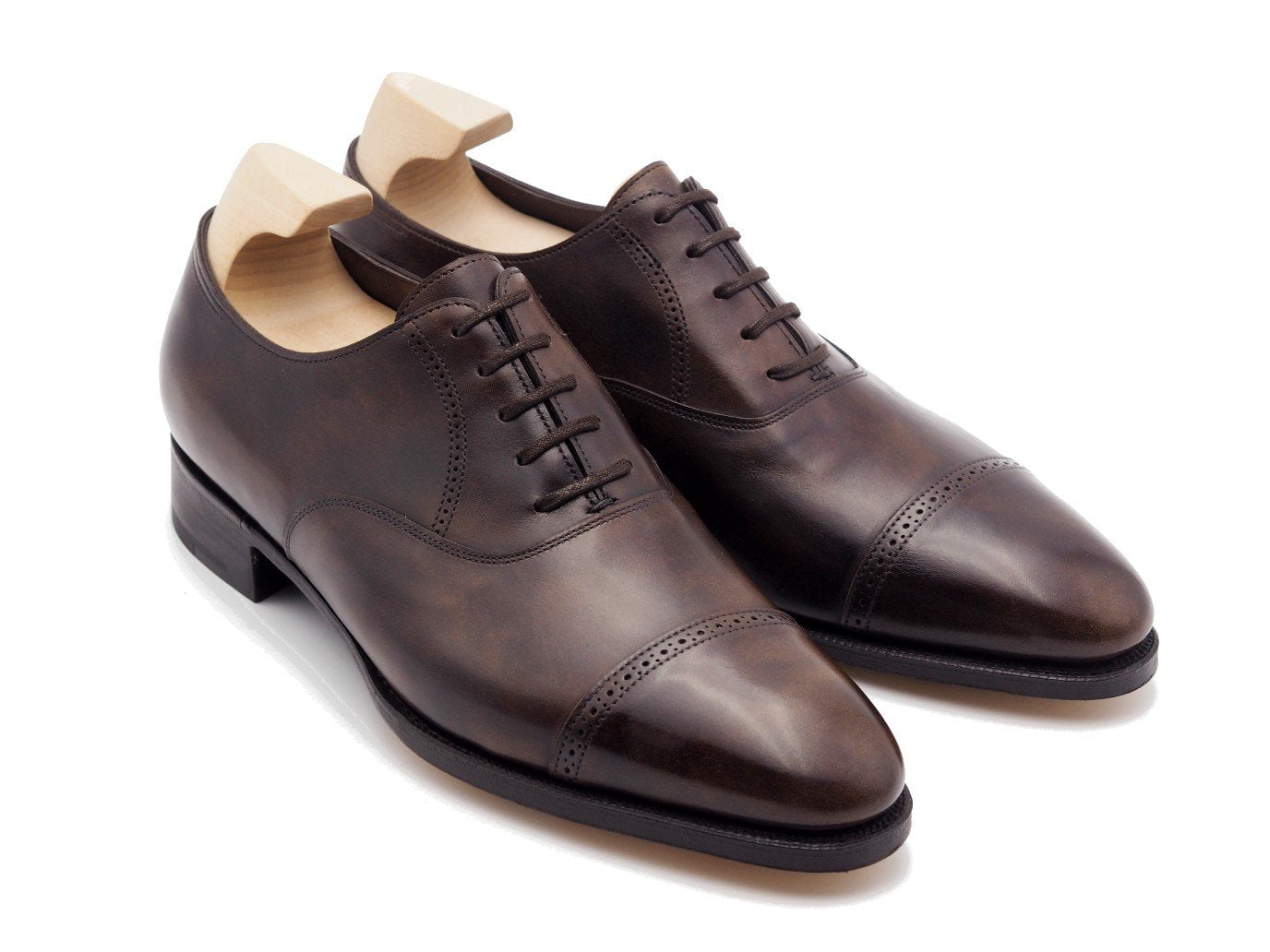 John Lobb Philip II — Oxford en cuir museum calf marró fosc amb horma de cedre
